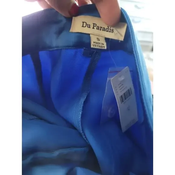 New Anthropologie Du Paradis Wide-Leg Sateen Pants - New Small - Picture 6 of 6